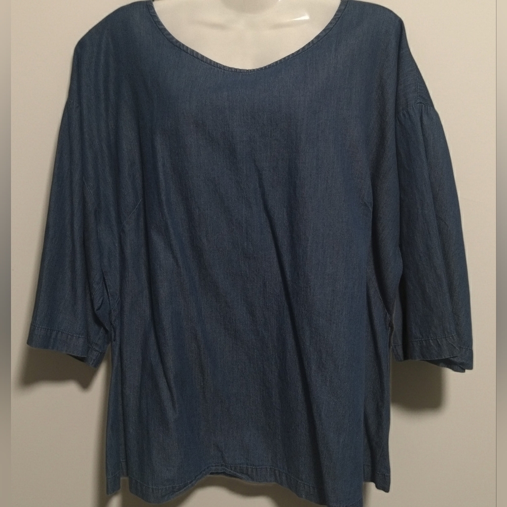 Eloquii Denim Tunic Top